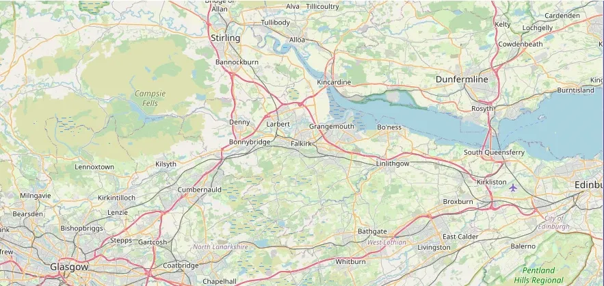 Map of the Falkirk area we cover